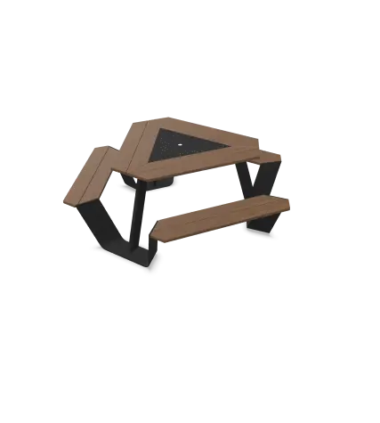 [ANK011-2] Anker (Hellwood 100% PEFC - Thermally treated wood, Black (RAL9005), No shade)