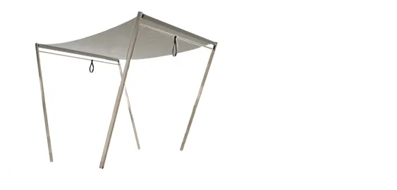 Hopper shade attach direct to legs