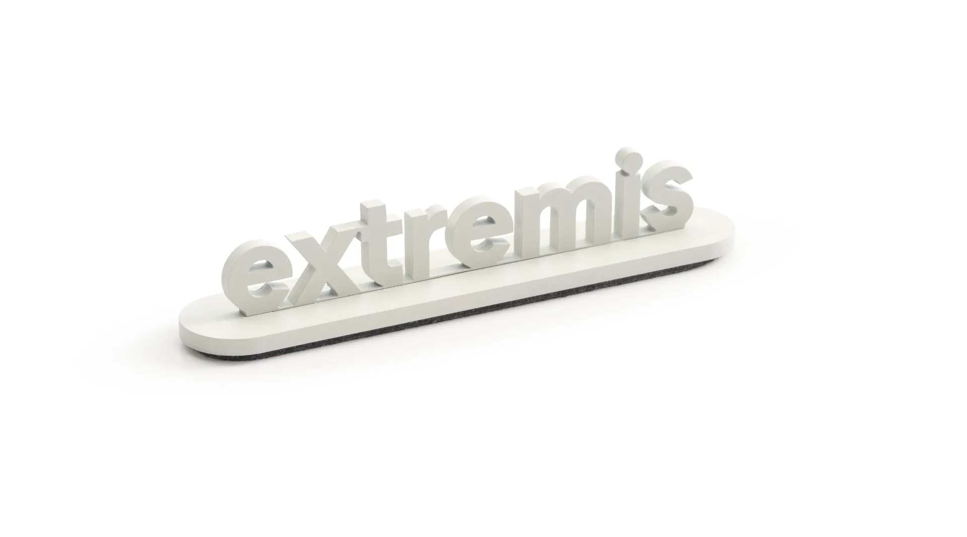 Extremis logo, table sign