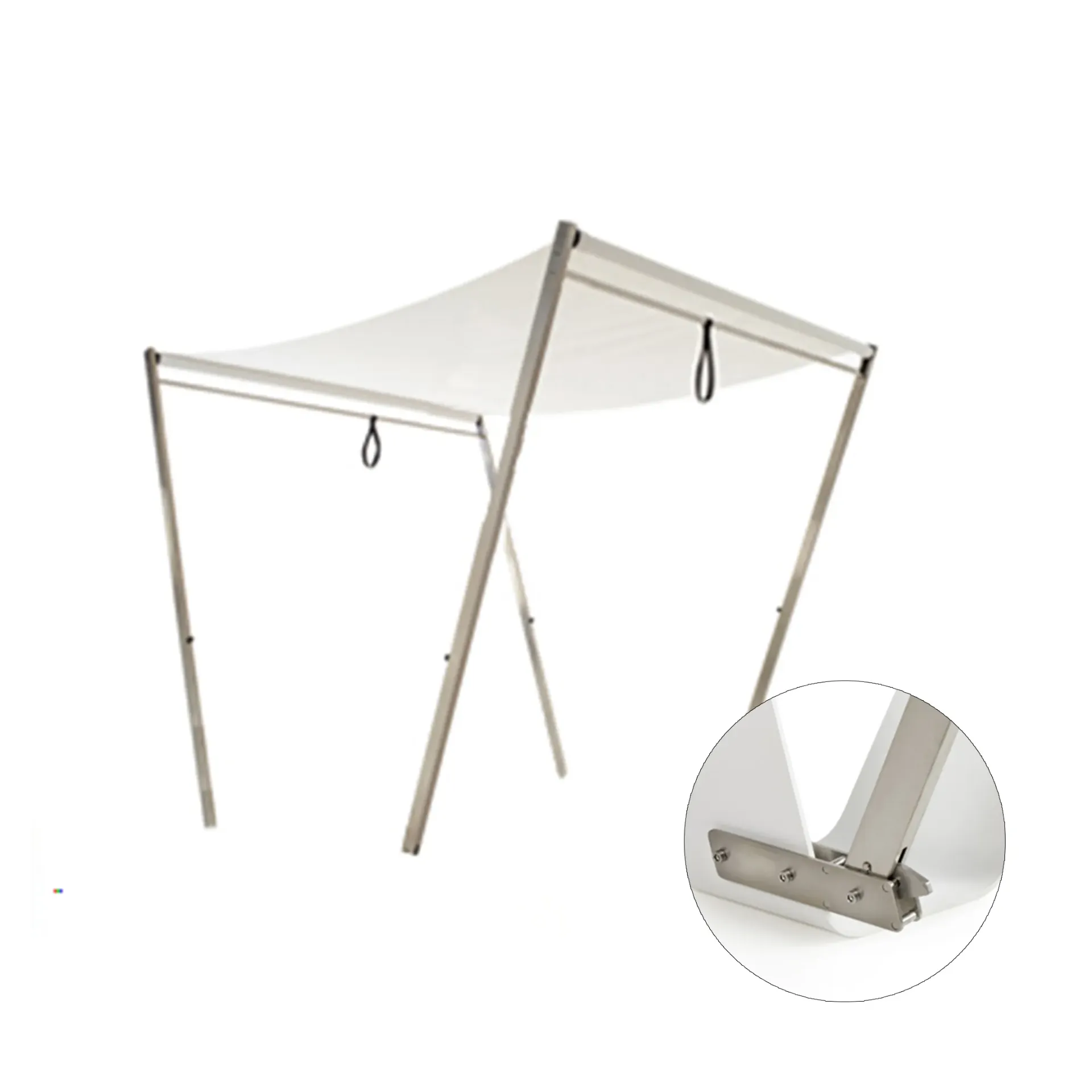 Hopper shade attach direct to legs